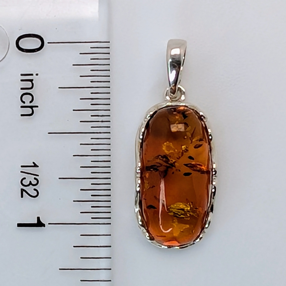 Baltic Amber S925 Sterling Silver Pendant - Picture 2 of 5